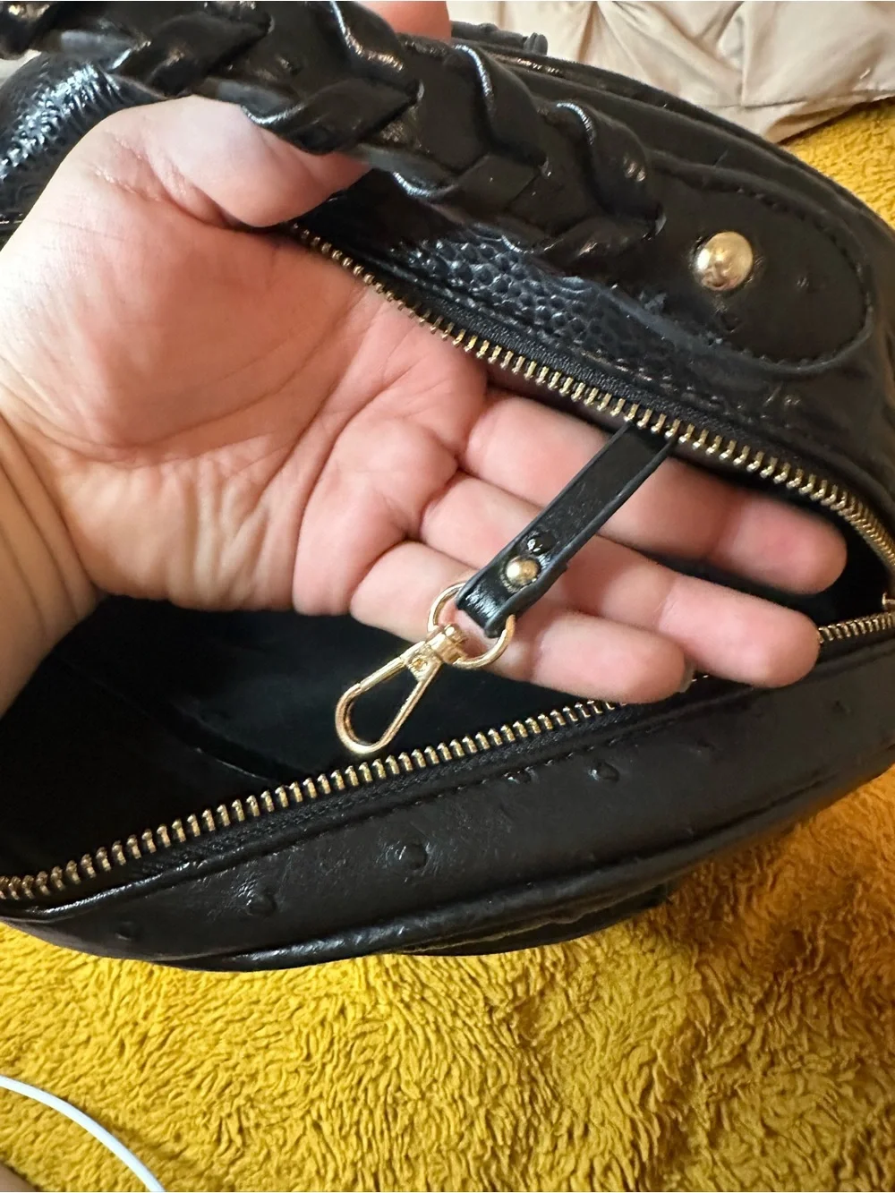 Black Round Backpack
